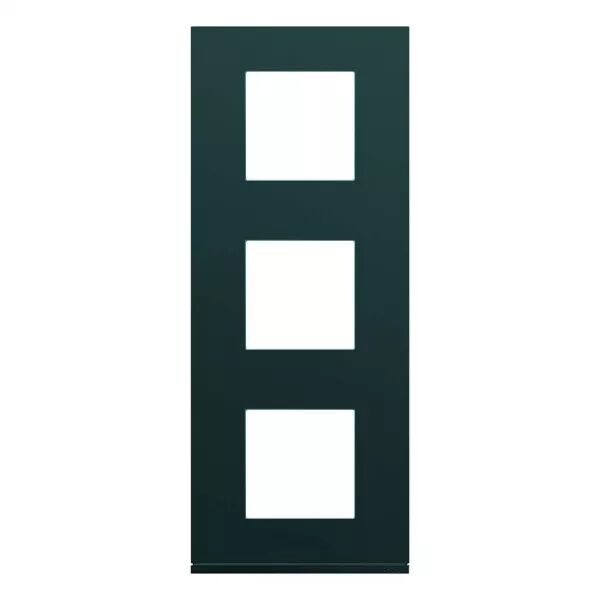 Plaque de finition Gallery 3 postes verticale Anthracite entraxe 71 mm (WXP1043)