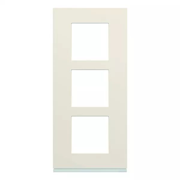 Plaque de finition Gallery 3 postes verticale Dune entraxe 57 mm (WXP0323)