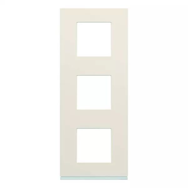 Plaque de finition Gallery 3 postes verticale Dune entraxe 71 mm (WXP0343)