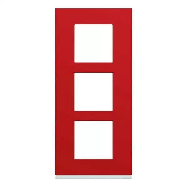 Plaque de finition Gallery 3 postes verticale Eglantine entraxe 57 mm (WXP0623)