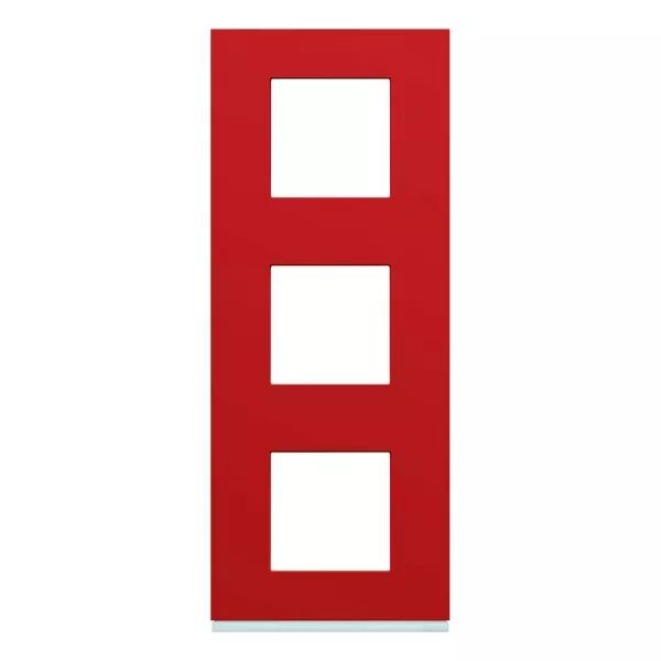 Plaque de finition Gallery 3 postes verticale Eglantine entraxe 71 mm (WXP0643)
