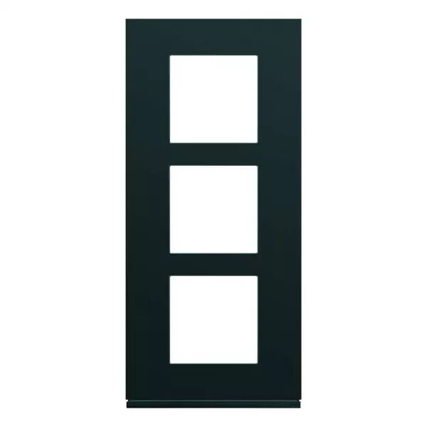 Plaque de finition Gallery 3 postes verticale Nuit entraxe 57 mm (WXP0223)