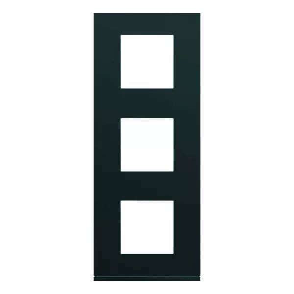 Plaque de finition Gallery 3 postes verticale Nuit entraxe 71 mm (WXP0243)