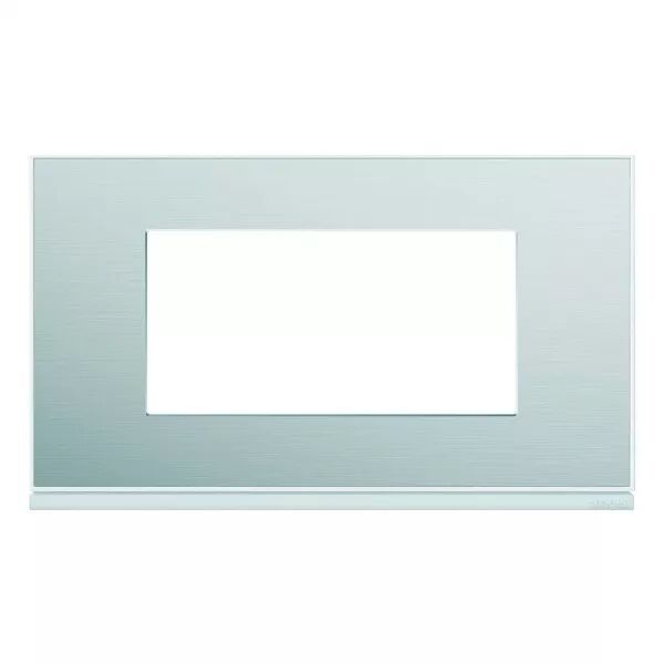Plaque de finition Gallery 4 modules Aluminium entraxe 57 mm (WXP2034)