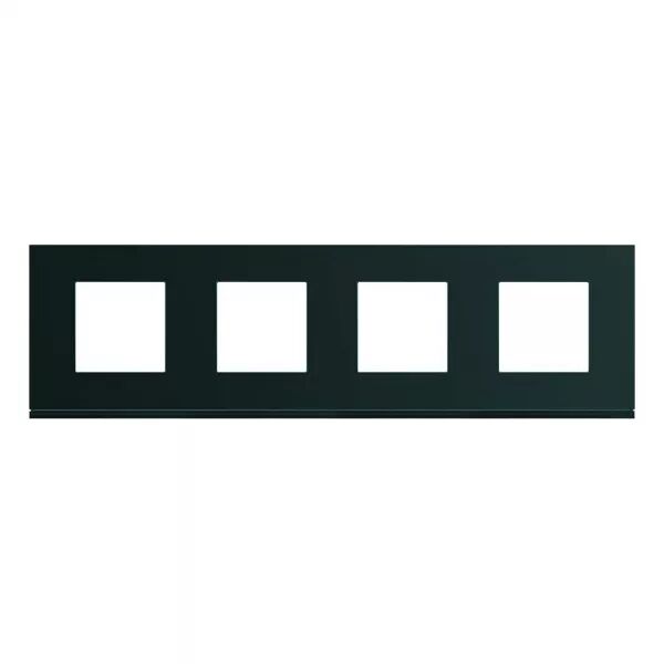 Plaque de finition Gallery 4 postes horizontale Nuit entraxe 71 mm (WXP0214)