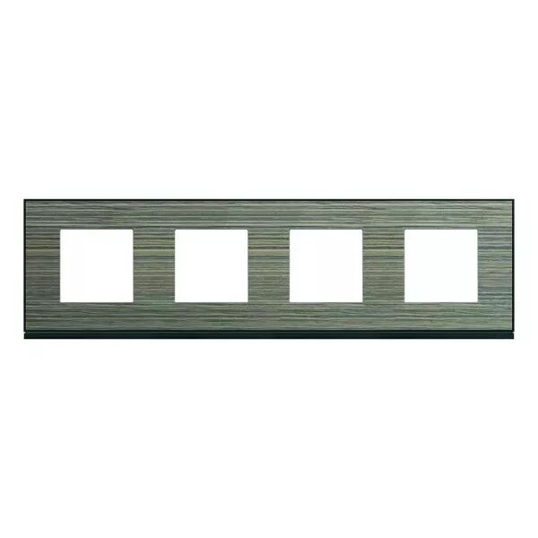 Plaque de finition Gallery 4 postes horizontale Pecan entraxe 71 mm (WXP2414)