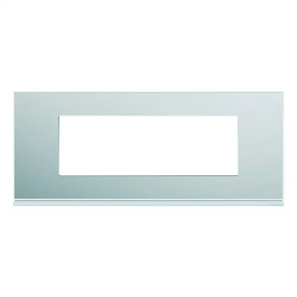 Plaque de finition Gallery 6 modules Aluminium entraxe 57 mm (WXP2006)