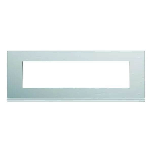 Plaque de finition Gallery 8 modules Aluminium entraxe 71 mm (WXP2008)