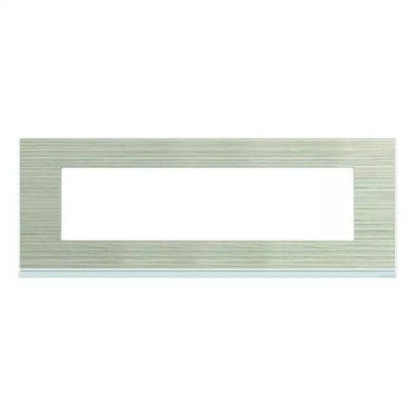 Plaque de finition Gallery 8 modules Latt� entraxe 71 mm (WXP2508)
