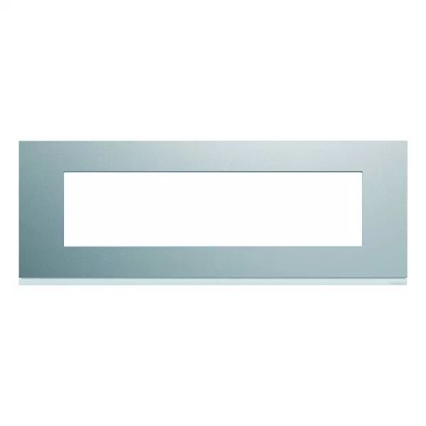 Plaque de finition Gallery 8 modules Titane entraxe 71 mm (WXP0108)