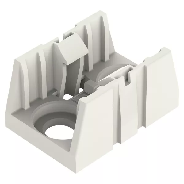 Plaque de montage pour distributeur en h 2 p�les / Blanc890-1672