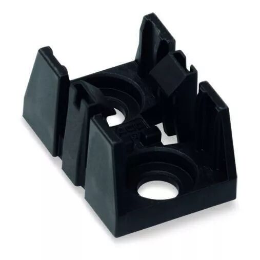 Plaque de montage pour distributeur en h 2 p�les / Noir890-1622