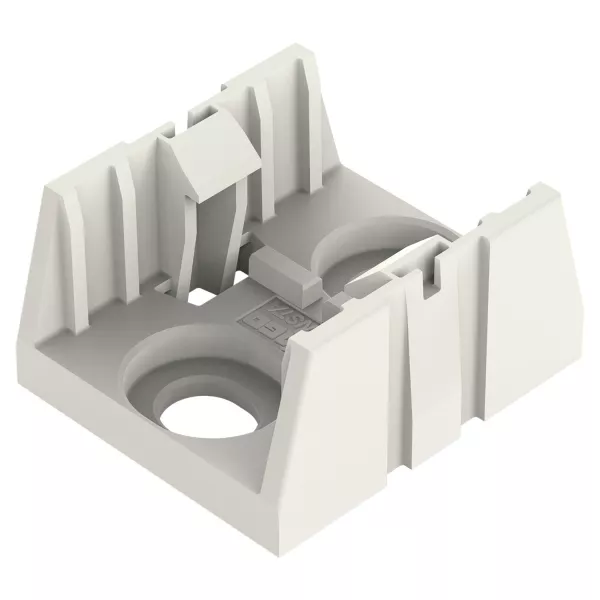 Plaque de montage pour distributeur en h 3 p�les / Blanc890-673