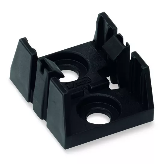 Plaque de montage pour distributeur en h 3 p�les / Noir890-623