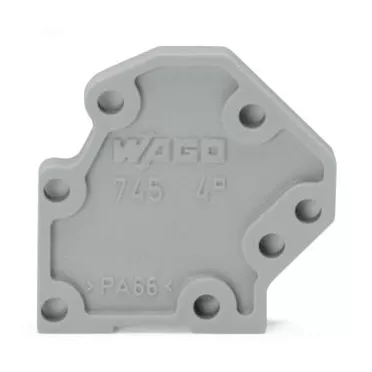Plaque extremite 4mm� gris745-3100