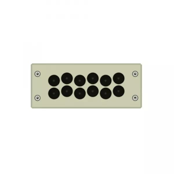 PLAQUE PASSE-C�BLE 12 ENTR�ES (5-13MM)
