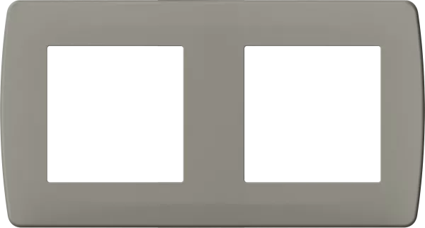 Plaque taupe 2 postes (61991)