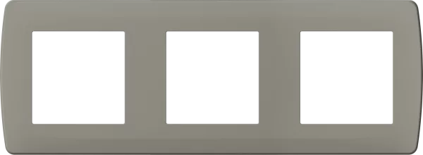 Plaque taupe 3 postes (61992)