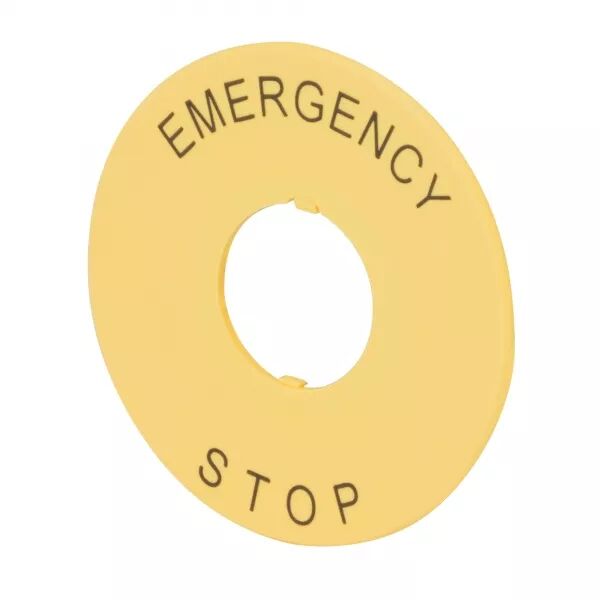 PLAQUETTE JAUNE COUP DE POING D\'ARR�T D\'URGENCE - GW74523