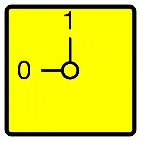 Plastron, arr�t d\'urgence, jaune, pour T0 (003198)