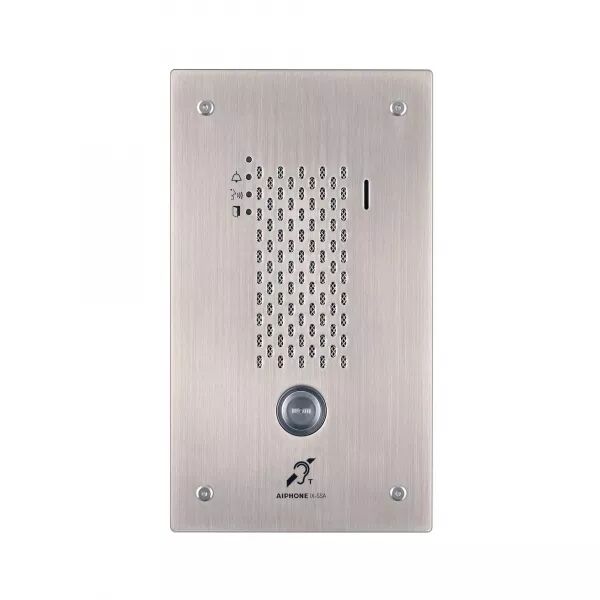 PLAT. AUDIO IP, ENCASTR�E INOX, 1BP, SYNTH�SE VOCALE, PICTOS, BOUCLE MAGN�TIQUE