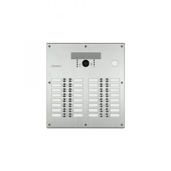 PLATINE ANTIVANDALE � BOUTON POUSSOIR LINEA 300 POUR 21 � 32 APPELS FA�ADE ALU
