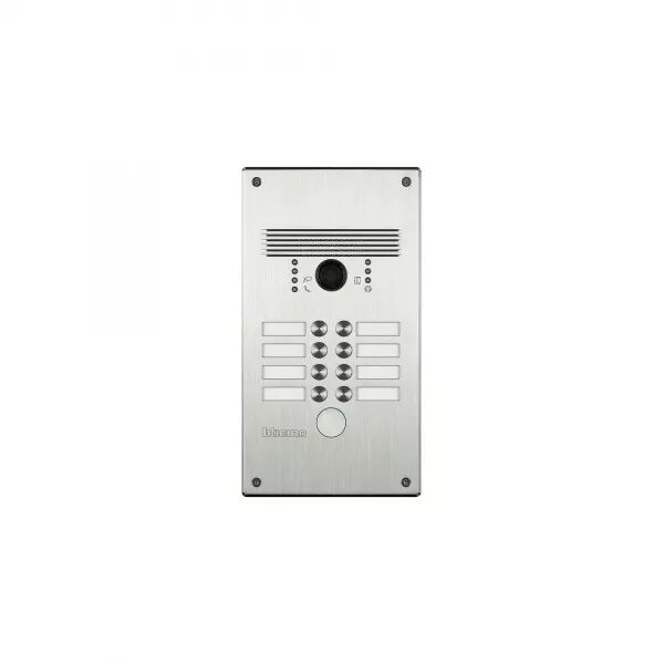 PLATINE ANTIVANDALE � BOUTON POUSSOIR LINEA 300 POUR 5 � 8 APPELS FA�ADE ALU