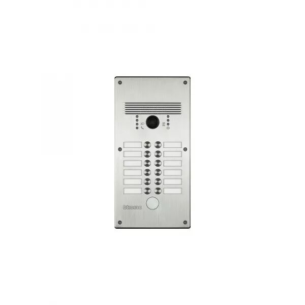PLATINE ANTIVANDALE � BOUTON POUSSOIR LINEA 300 POUR 9 � 12 APPELS FA�ADE ALU