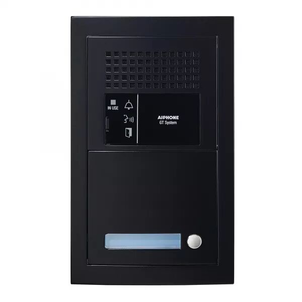 PLATINE AUDIO MODULAIRE 1 APPEL, R�SISTANTE AU VANDALISME, FINITION NOIRE SATIN