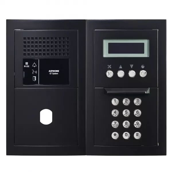 PLATINE AUDIO MODULAIRE � D�FILEMENT, EMPLACEMENT VIGIK+, FINITION NOIRE SATIN