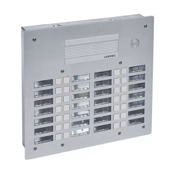 PLATINE DE RUE S�RIE 300 AUDIO FA�ADE ALU 4MM 28 APPELS