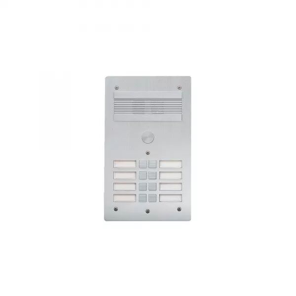 PLATINE DE RUE S�RIE 300 AUDIO FA�ADE ALU 4MM 8 APPELS