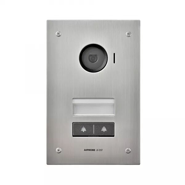PLATINE JV VID�O, ENCASTR�E, AVEC 2 BOUTONS D\'APPEL POUR 2 MONITEURS JV1MD
