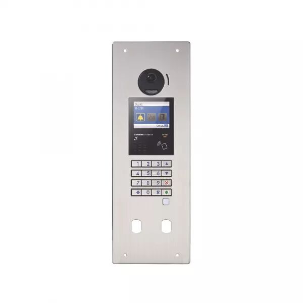 PLATINE VID�O ENC. INOX, D�FILEMENT, B. MAG., DOUBLE PER�AGE VIGIK+ & R�SIDENT
