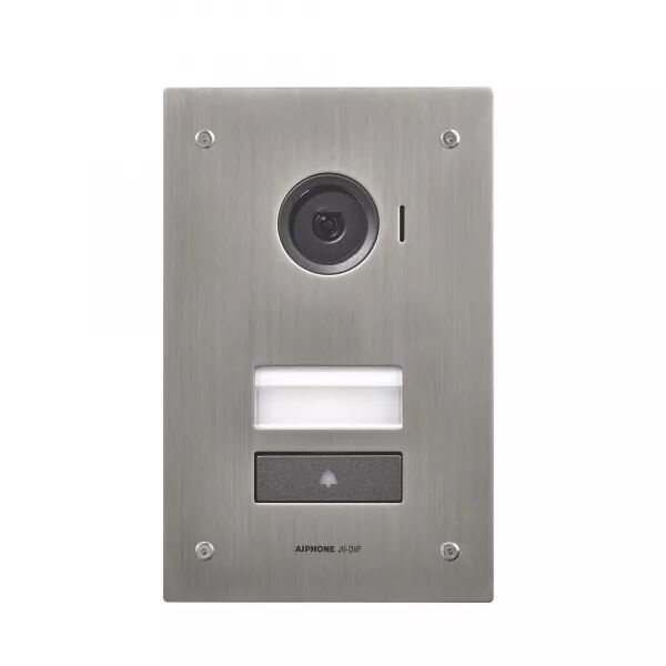 PLATINE VID�O INOX, 2 FILS INT�GRAL, ENCASTR�E, IP54 ET IK08, POUR JV