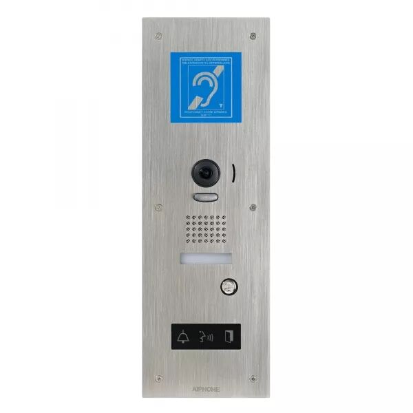 PLATINE VID�O INOX ENCASTR�E, 1 BP, PICTOS, SYNTH�SE VOCALE & BOUCLE MAGN�TIQUE