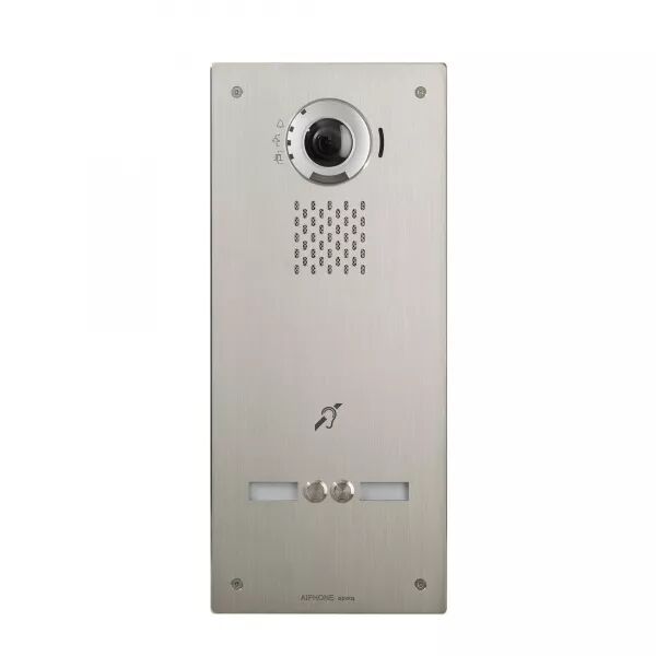 PLATINE VID�O IP ENC. INOX, 2 BP, SIP & ONVIF, PICTOS, S. VOCALE & B. MAGN�TIQUE