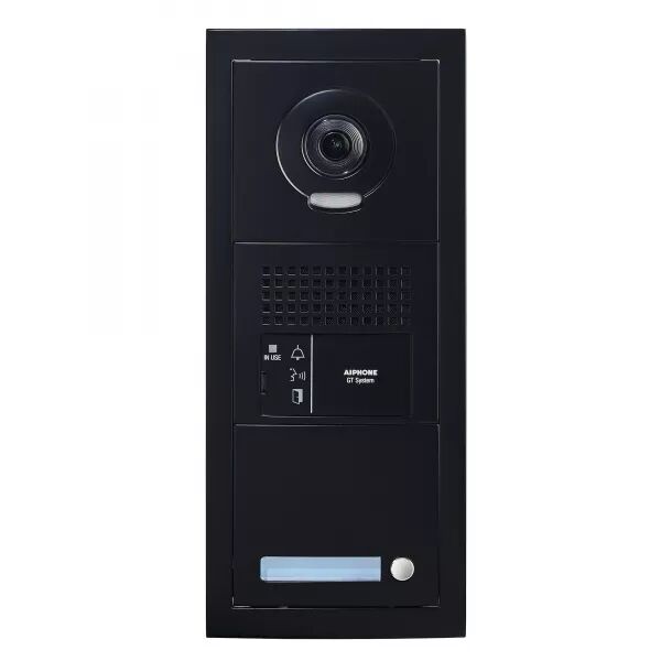 PLATINE VID�O MODULAIRE 1 APPEL, R�SISTANTE AU VANDALISME, FINITION NOIRE SATIN