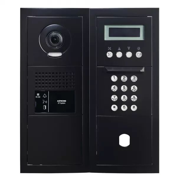 PLATINE VID�O MODULAIRE � D�FILEMENT, EMPLACEMENT VIGIK+, FINITION NOIRE SATIN