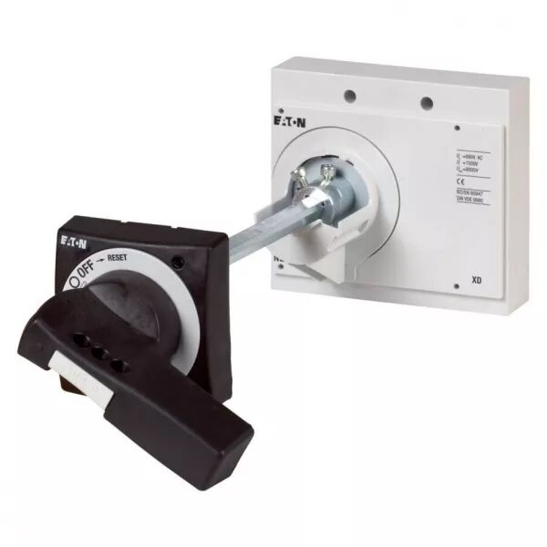 Poign�e rotative � commande rompue sur porte, noire, max 60mm axe, taille 4 (271507)
