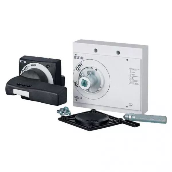 Poign�e rotative � commande rompue sur porte, noire, taille 3 (279394)