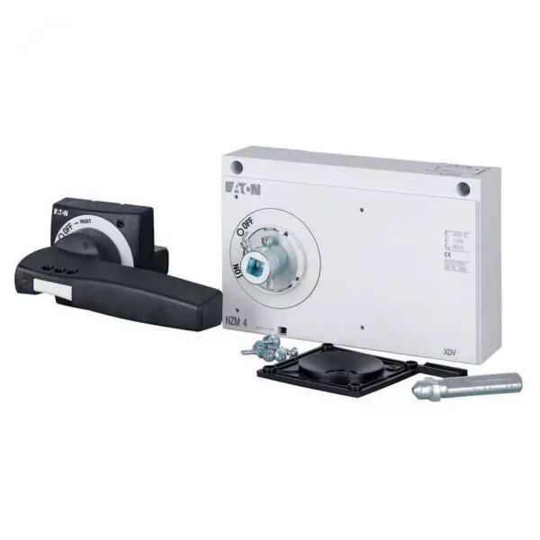 Poign�e rotative � commande rompue sur porte, noire, verrouillable, taille 4 (100678)