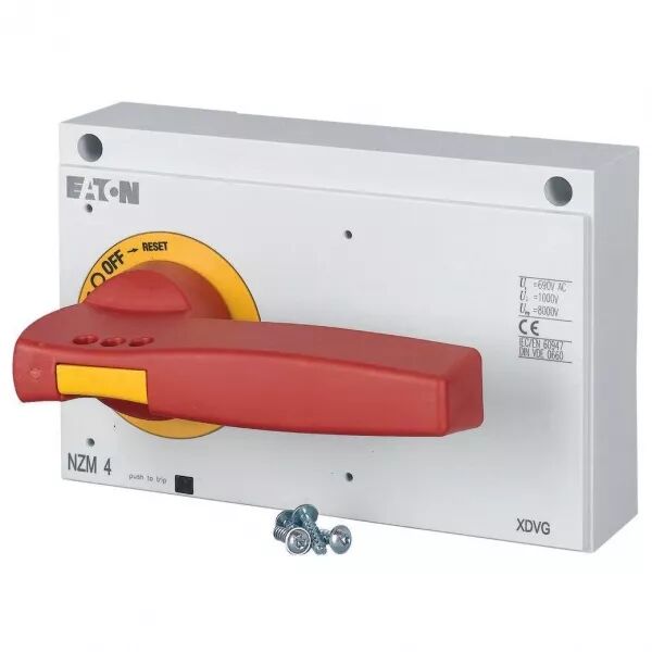 Poign�e rotative pour m�canisme inverseur, rouge-jaune, verrouillable (266610)