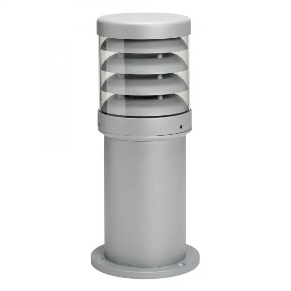POLO - BORNE EXT. IP65 IK07, GRIS RAL9006, E27 70W MAX, LPE NON INCL., HAUT.35CM