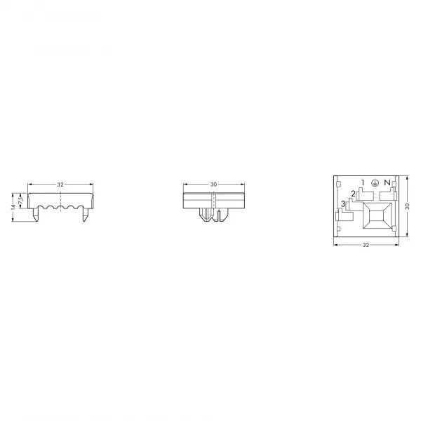 PORTE-COND 2.5mm�/PIED/PART/SUP/BLAN (267-140)
