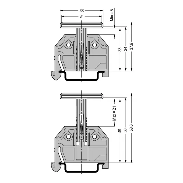 Porte �tiquette terminale/ajustable (709-119)