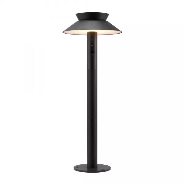Potelet - JUSTINA - M�tal - Noir - SolarLed (2418098003)