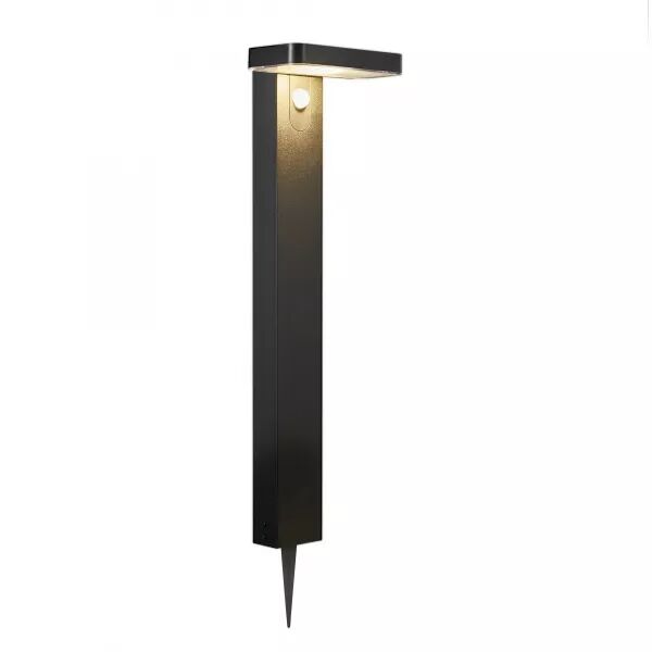 Potelet - RICA Carr� - Acier inoxydable - Noir - SolarLed (2118178003)