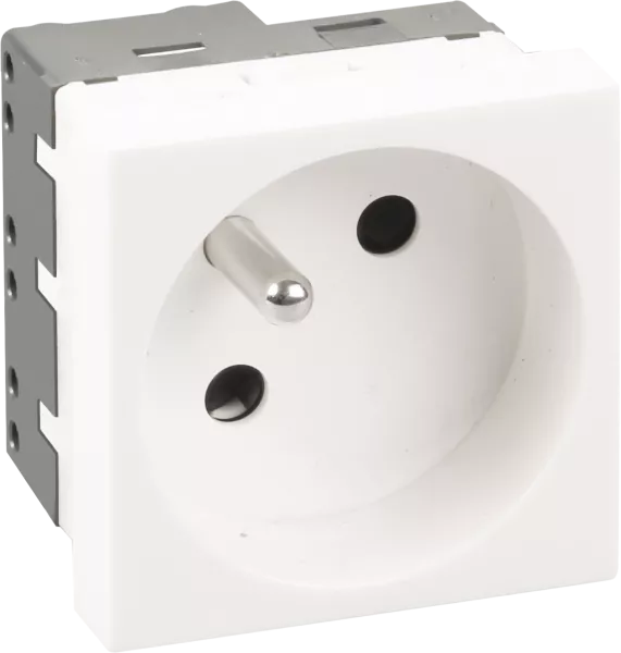 Prise 2P+T blanche non associable (61419)