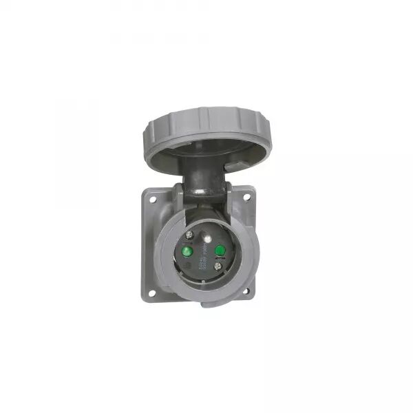 PRISE DE COURANT FIXE 2P+T 250V~ BROCHAGE DOMESTIQUE HYPRA IP66/67-55 PLASTIQUE
